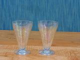 Vintage Rainbow Crystal Cone Glasses