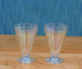 Vintage Rainbow Crystal Cone Glasses