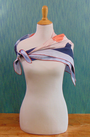 Bold Vintage Silk Scarf